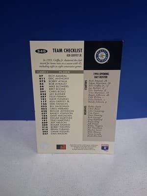 1994 Upper Deck Collector’s Choice #340 Ken Griffey Jr MARINERS Checklist - Thumbnail 2