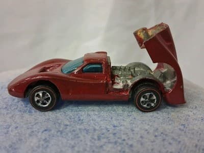 1968 USA Hot Wheels Ford Mark IV Red Enamel Redline Toy Car Hong Kong