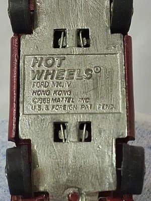1968 USA Hot Wheels Ford Mark IV Red Enamel Redline Toy Car Hong Kong - Thumbnail 11