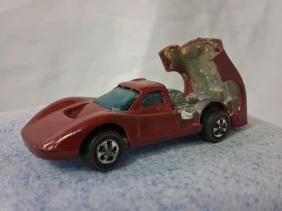 1968 USA Hot Wheels Ford Mark IV Red Enamel Redline Toy Car Hong Kong - Thumbnail 2