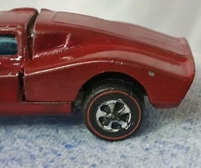 1968 USA Hot Wheels Ford Mark IV Red Enamel Redline Toy Car Hong Kong - Thumbnail 8