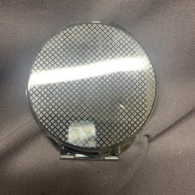 Pocket Compact Silver Tone Metal Enamel, Jeweled Hinge Mirror VTG NOS - Thumbnail 3
