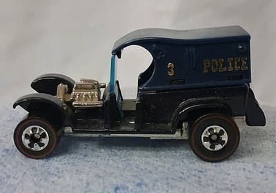 Hot Wheels 25th Anniversary Red Lines Paddywagon - Black/Blue - Nice