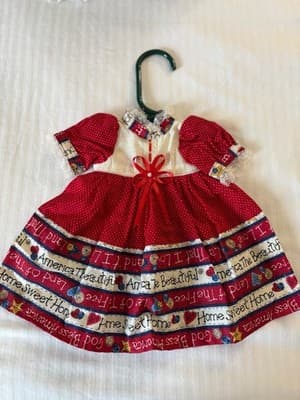 Lovely Handmade Designer Doll Dress For 18" American Girl Doll Home Sweet Home