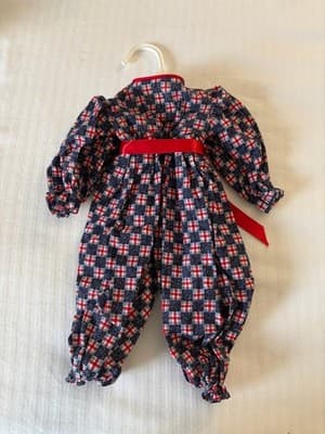 Red And Black Handmade Designer Doll Dress For 18" American Girl Doll Dress