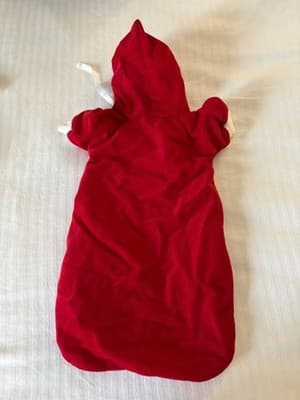 Lovely Red Hooded Handmade Designer Doll Dress For 18" American Girl Doll Dress - Thumbnail 2