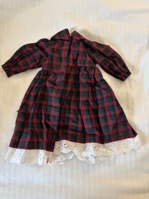 Handmade Designer Outfit Dress For 18" American Girl Doll Beautiful Plaid Color - Thumbnail 2
