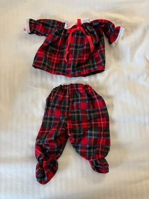 Plaid Cozy Handmade Designer Outfit 2pc For 18" American Girl Doll Beautiful - Thumbnail 2