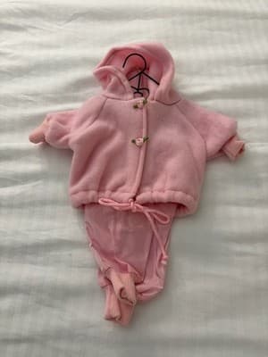Pink 2 PC Hooded Handmade Designer Outfit , For 18" American Girl Doll - Thumbnail 2
