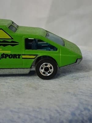 Vintage 1976 Hot Wheels Spoiler Sport Green Double Window BW Blackwall Hong Kong - Thumbnail 6