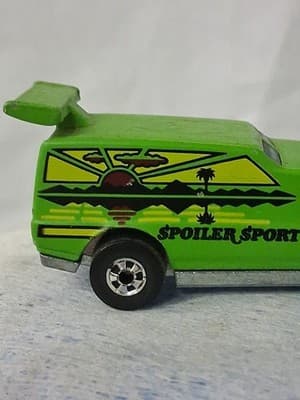 Vintage 1976 Hot Wheels Spoiler Sport Green Double Window BW Blackwall Hong Kong - Thumbnail 5