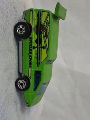 Vintage 1976 Hot Wheels Spoiler Sport Green Double Window BW Blackwall Hong Kong - Thumbnail 4