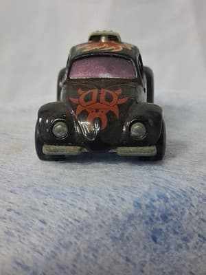 1971 Matchbox Lesney Superfast No. VI #6 VW Volkswagen Lady Bug Beetle Black L2 - Thumbnail 3