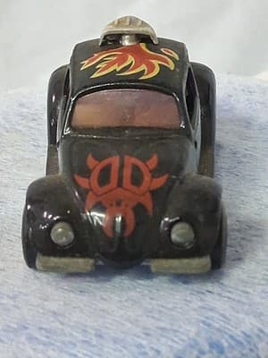 1971 Matchbox Lesney Superfast No. VI #6 VW Volkswagen Lady Bug Beetle Black L2 - Thumbnail 4