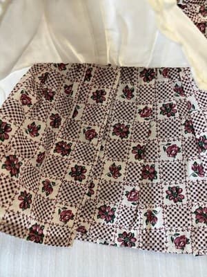 Lovely Flower Colonial Style Handmade Designer Dress For 18" American Girl Doll - Thumbnail 3