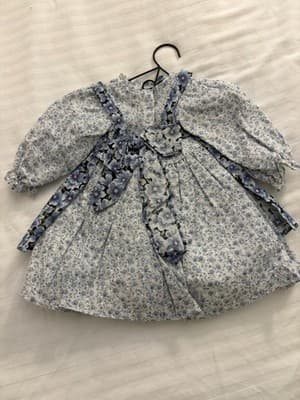 Beautiful Blue Handmade Designer Outfit Dress For 18" American Girl Doll - Thumbnail 2