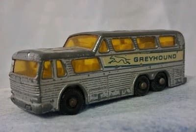 Vintage Matchbox Lesney No. 66 Coach Greyhound Bus Made in England Yellow Window - Thumbnail 2