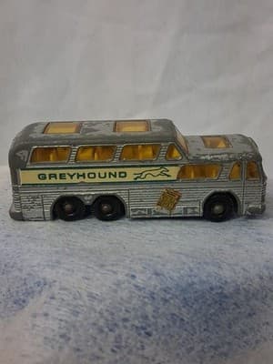Vintage Matchbox Lesney No. 66 Coach Greyhound Bus Made in England Yellow Window - Thumbnail 7