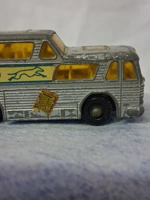 Vintage Matchbox Lesney No. 66 Coach Greyhound Bus Made in England Yellow Window - Thumbnail 9