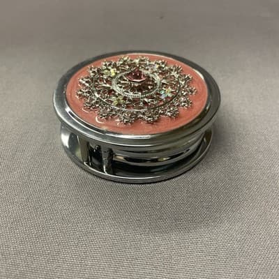Enamel Jeweled Desk Paperweight Magnifying Glass Loop Beautiful Look - Thumbnail 2