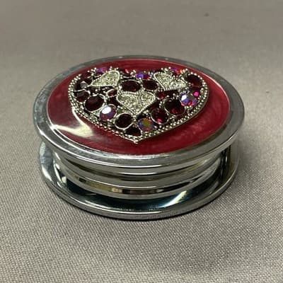 Enamel Jeweled Desk Paperweight Magnifying Glass Loop Beautiful Look - Thumbnail 2