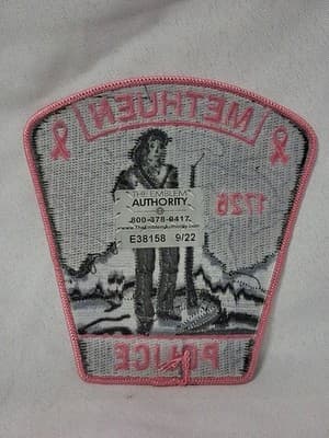 Methuen Police 1726 Pink Breast Cancer Awareness Massachusetts MA Patch - Thumbnail 2