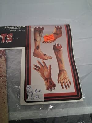Bristle 4 PCs Body Parts Cutouts 30cm - 56cm Brand New Sealed Rare Vintage 1996 - Thumbnail 4
