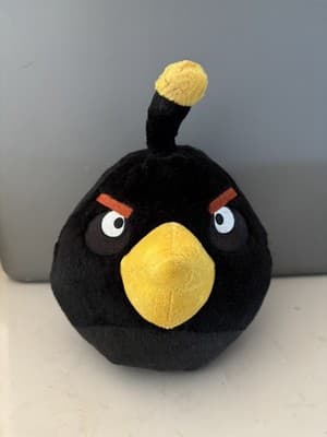 Angry Birds Black Bomb Plush Commonwealth Good Stuff Toys Stuffed Animal 5" - Thumbnail 2