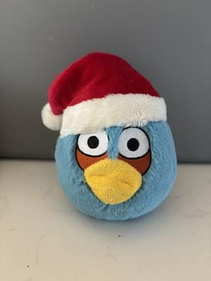 Angry Birds Seasons Santa Blue Bird Plush | 5" 2011 CWT RARE ToysRUs Variant