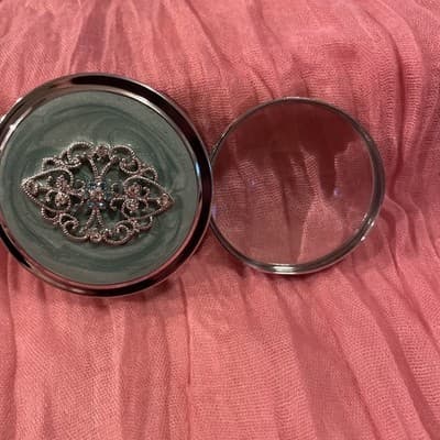 Enamel Jeweled Desk Paperweight Magnifying Glass Loop Beautiful Look - Thumbnail 2