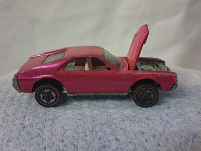 Vintage Hot Wheels Redline 1968 AMX Pink USA RARE 🔥🔥 - Thumbnail 2