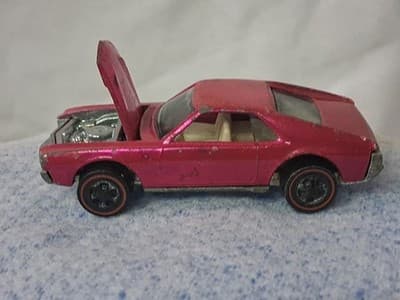 Vintage Hot Wheels Redline 1968 AMX Pink USA RARE 🔥🔥 - Thumbnail 7