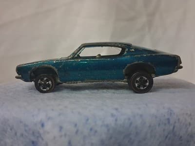 Vintage Hot Wheels Mattel Redline Aqua Custom Barracuda Dated 1967 🔥 - Thumbnail 4