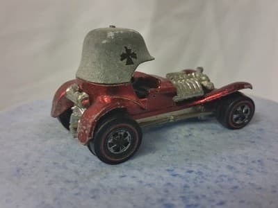 Rare Vintage Redline Hot Wheels RED Red Baron 1969 Hong Kong - Thumbnail 2
