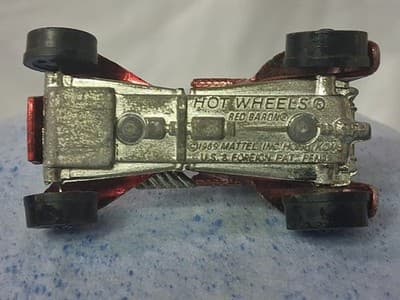 Rare Vintage Redline Hot Wheels RED Red Baron 1969 Hong Kong - Thumbnail 7