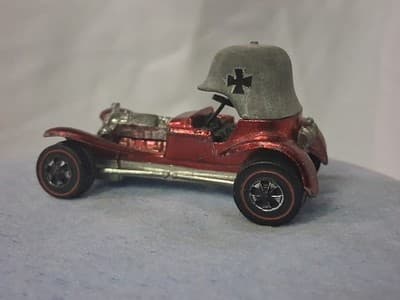 Rare Vintage Redline Hot Wheels RED Red Baron 1969 Hong Kong - Thumbnail 4