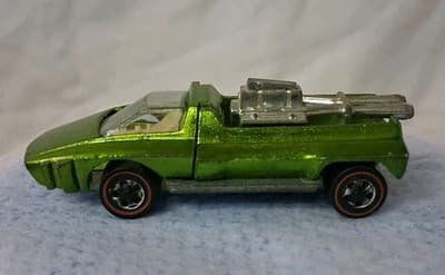 Redline Hotwheels Light Apple Green 1969 Hairy Hauler White Interior Nice Shape