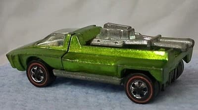 Redline Hotwheels Light Apple Green 1969 Hairy Hauler White Interior Nice Shape - Thumbnail 12