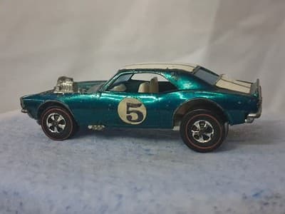 Hot Wheels Original Redline Aqua Exterior White Interior "Heavy Chevy" Hong Kong - Thumbnail 5