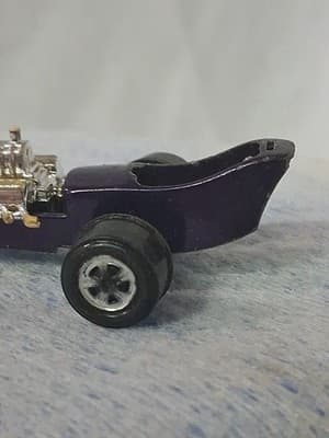 Johnny Lightning Custom Dragster Metalic Purple Redline - Thumbnail 3