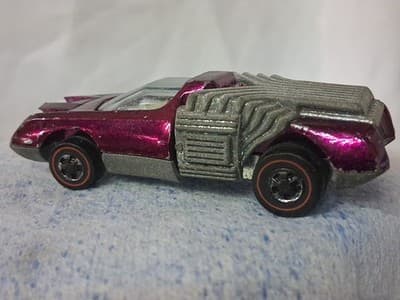 Hot Wheels Redline Noodle Head 1970 Vtg Magenta with White Interior 🔥 - Thumbnail 3