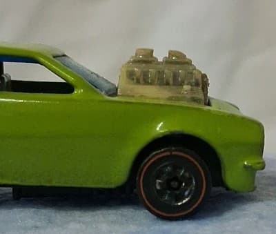 Vintage Hot Wheels REDLINE Tires Green Poison Pinto Hong Kong 1975 🛞 - Thumbnail 7