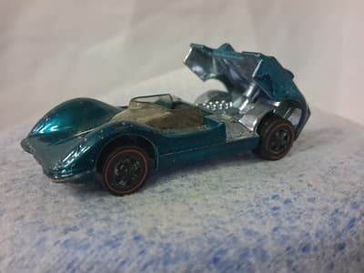 Hot Wheels Redline CHAPARRAL 2G Aqua / Black Interior USA 1968 No Spoiler - Thumbnail 2