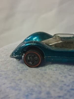 Hot Wheels Redline CHAPARRAL 2G Aqua / Black Interior USA 1968 No Spoiler - Thumbnail 4