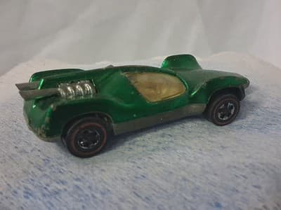 ORIGINAL OWNER HOT WHEELS REDLINE 1969 GREEN MANTIS - Thumbnail 2