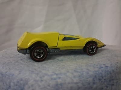 Hot Wheels 1969 REDLINE Yellow Buzz-Off Diecast Car, Nice Cond Hong Kong 🐝 - Thumbnail 3