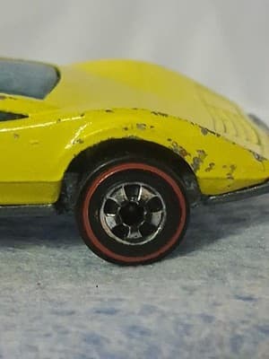 Hot Wheels 1969 REDLINE Yellow Buzz-Off Diecast Car, Nice Cond Hong Kong 🐝 - Thumbnail 13