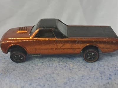 Hot Wheels Y24 Original 1968 Redline US CUSTOM FLEETSIDE Spectraflame Orange USA - Thumbnail 10