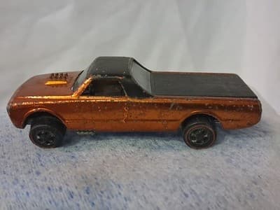 Hot Wheels Y24 Original 1968 Redline US CUSTOM FLEETSIDE Spectraflame Orange USA - Thumbnail 2