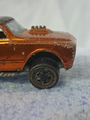 Hot Wheels Y24 Original 1968 Redline US CUSTOM FLEETSIDE Spectraflame Orange USA - Thumbnail 6